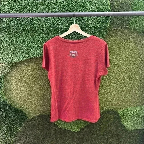 Harley Davidson Spellout V-Neck T-shirt  Size XL - Picture 2 of 5